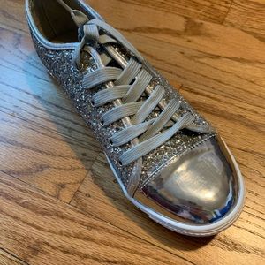 De Blossom collection silver sparkle sneaker